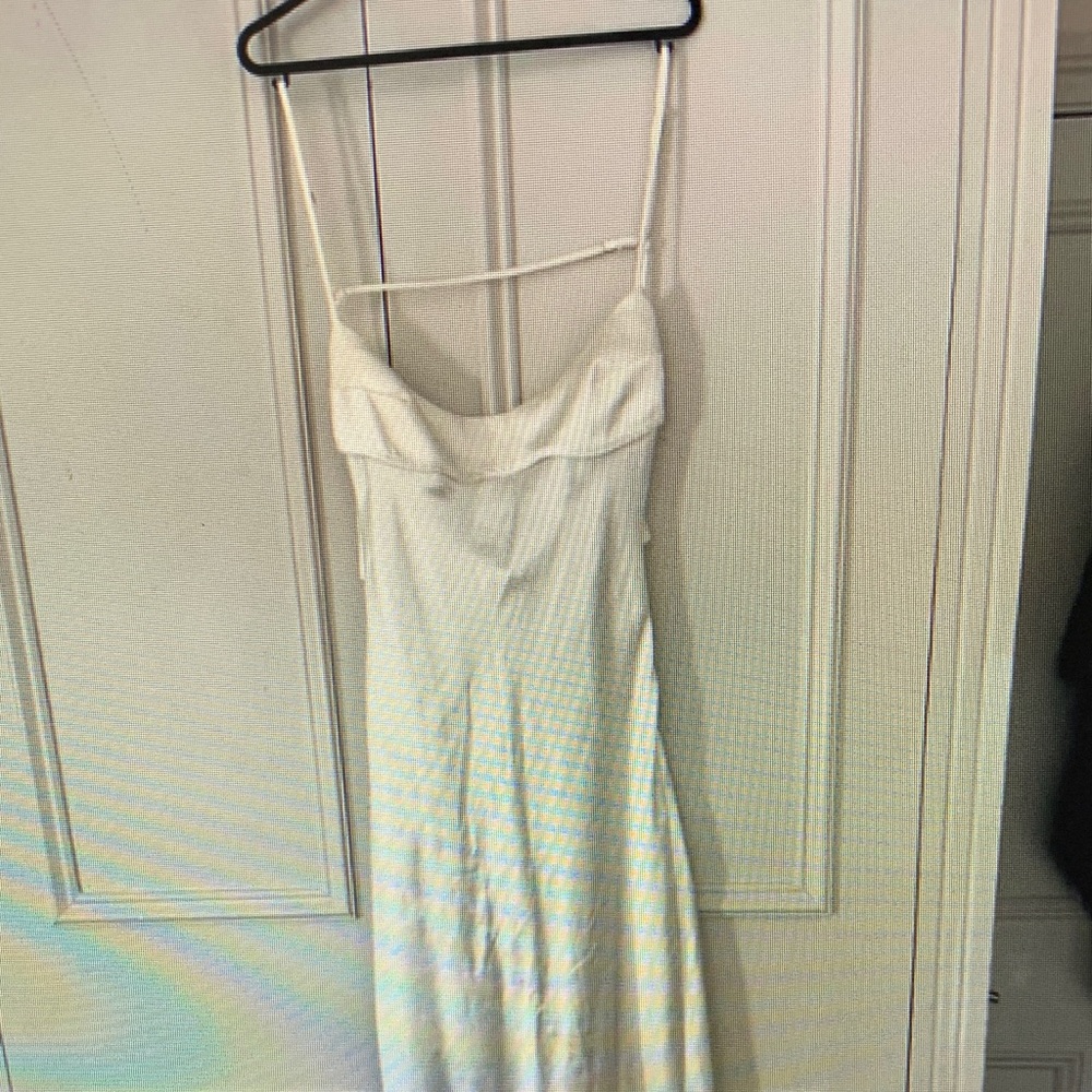 Zara White Mini Dress with Spaghetti Straps